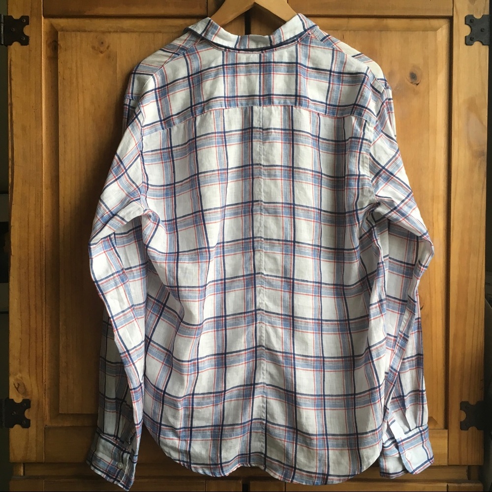 Italian Linen Luke Plaid Shirt by Frank & Eileen - Picture 6 of 6